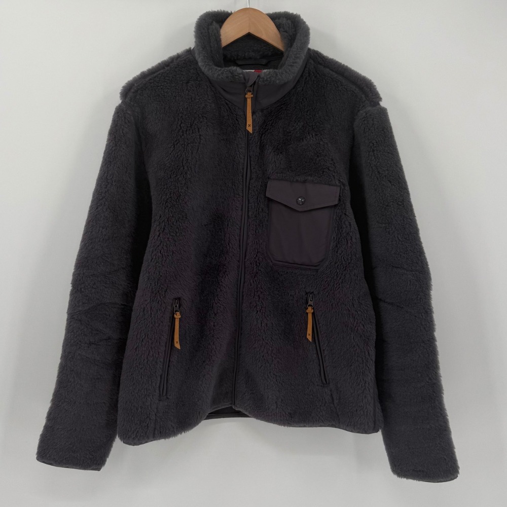 Best Made Co Wool Fleece Jacket‎ Gray Full Zip Utility Men's Large